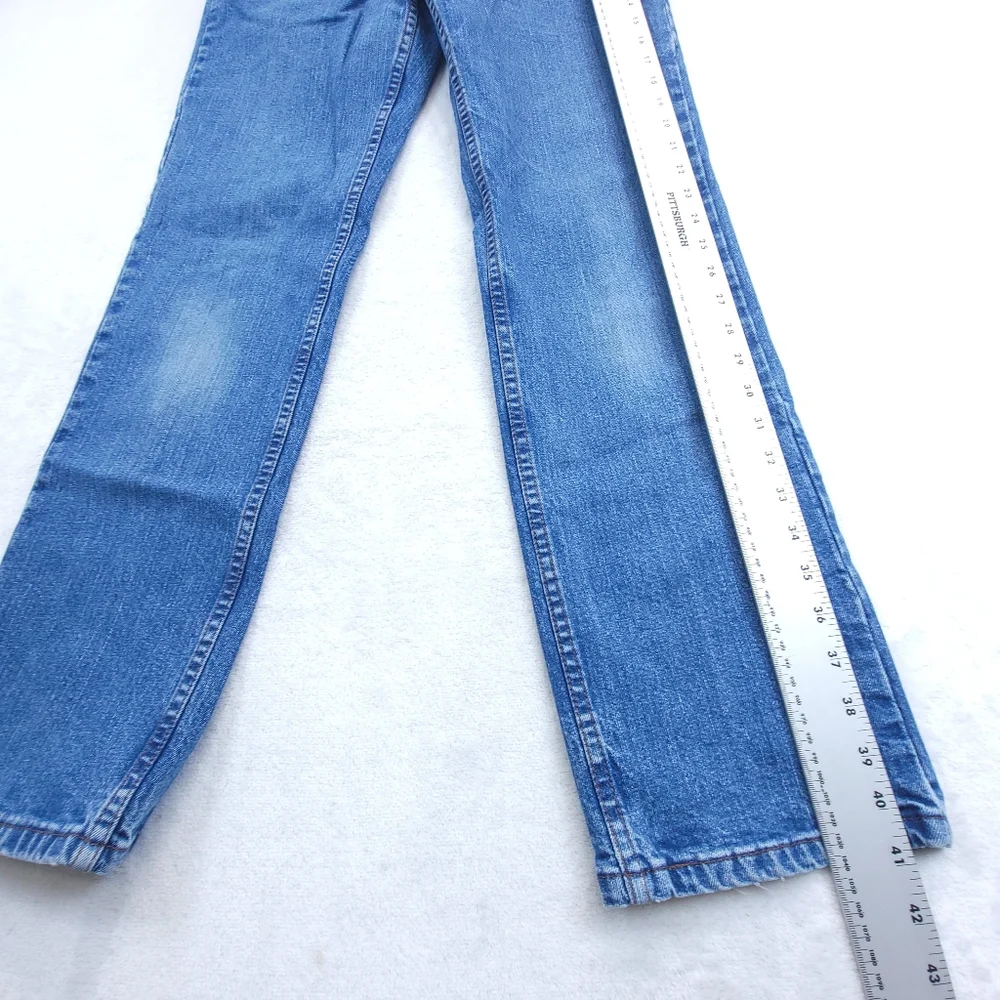 Harley Davidson Blue Denim Jeans Womens Biker Jeans Size 8 Waist Measures 27